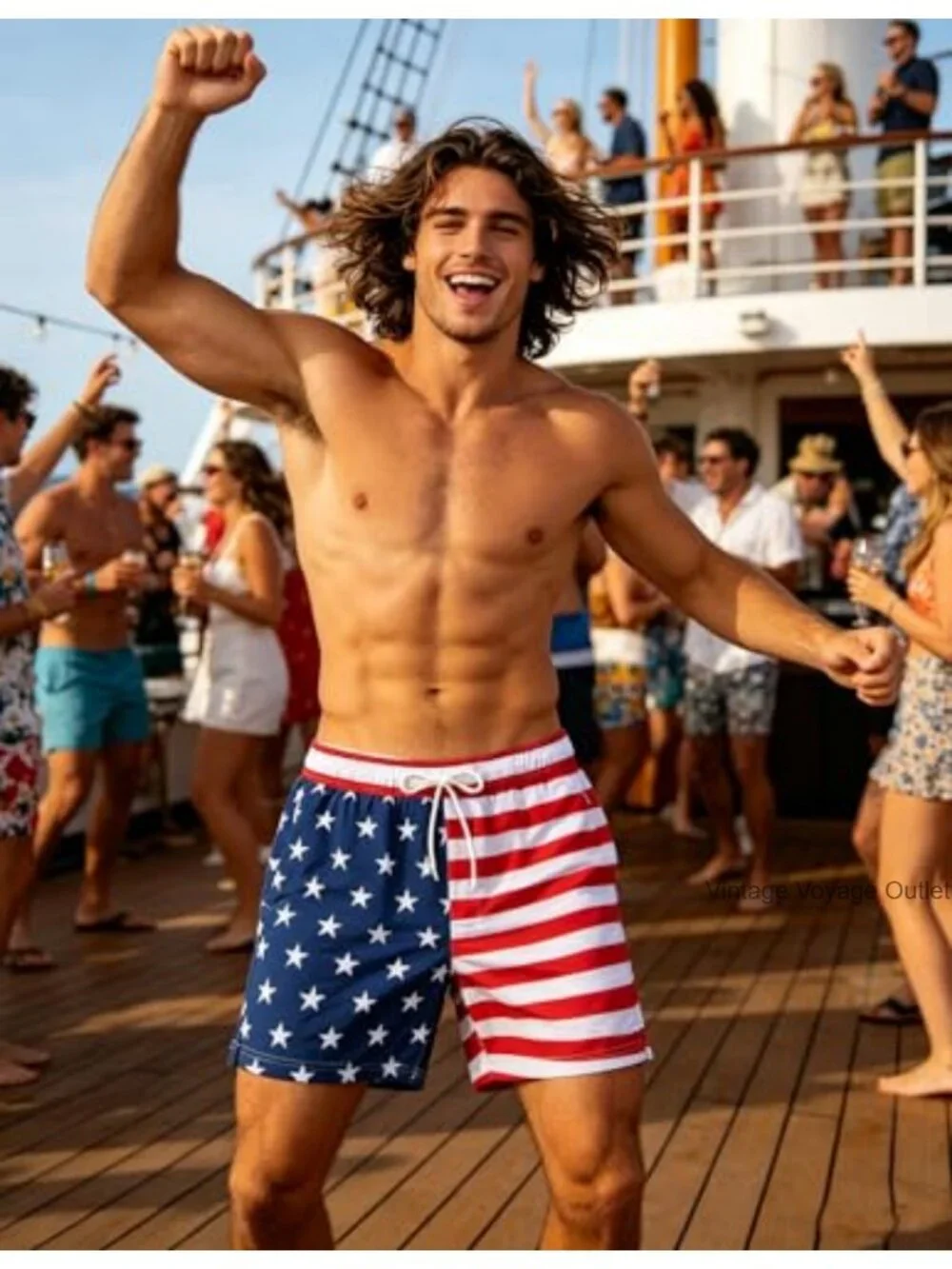Men's Swim Trunks with Compression Liner 5